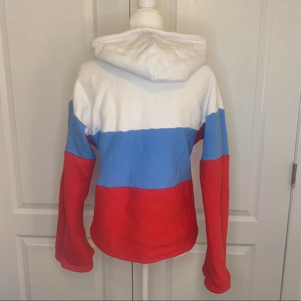 Champion reverse weave red white &blue crop hoodie - Picture 10 of 11